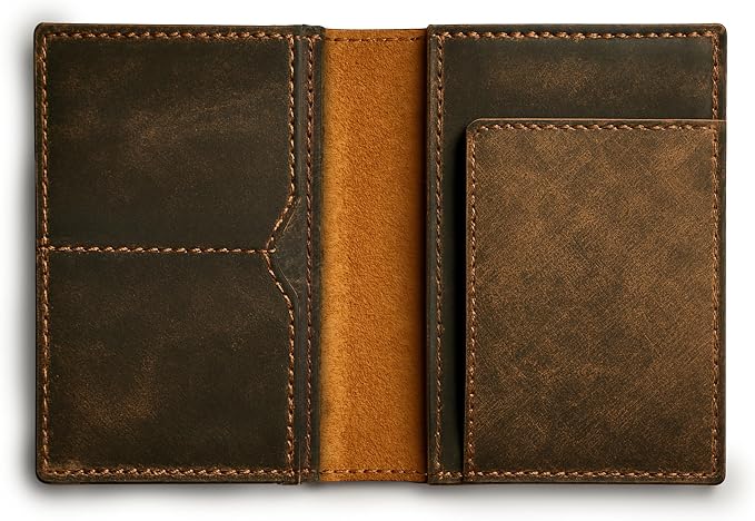 LEATHER VILLAGE Leather Passport Holder Cover – Travel Wallet - Image 4