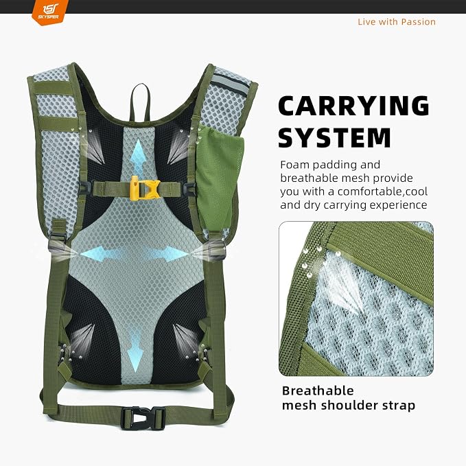 SKYSPER Small Hiking Backpack - 15L Travel Daypack Lightweight Bag Water - Image 4