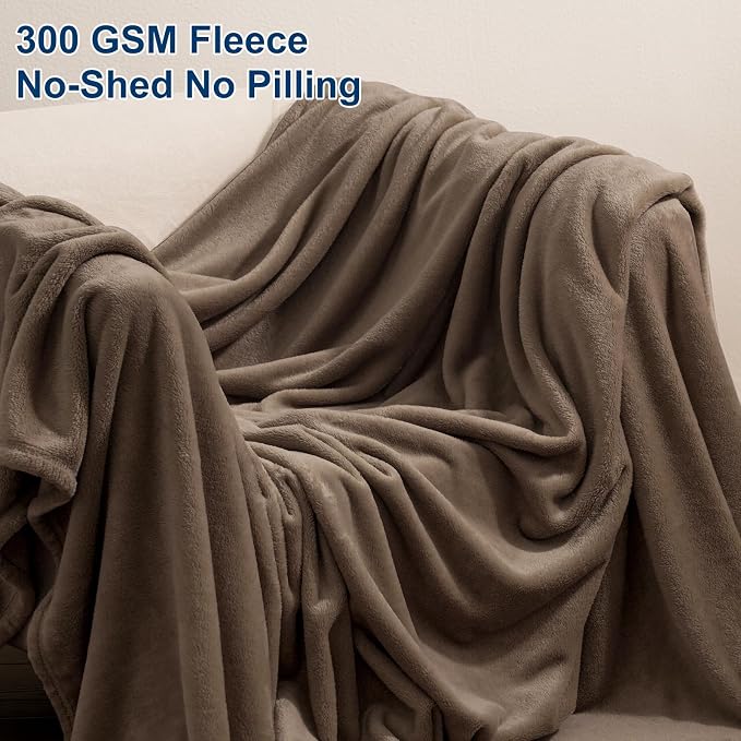 PHF Ultra Soft Fleece Blanket King Size, No Shed No Pilling Luxury Plush Cozy - Image 3