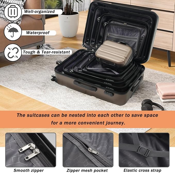 Merax 28 Inch Luggage Hardshell ABS Suitcase - Image 7
