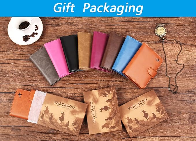 Passport Holder Cover Wallet RFID Blocking Leather Card Case Travel Accessories - Image 7