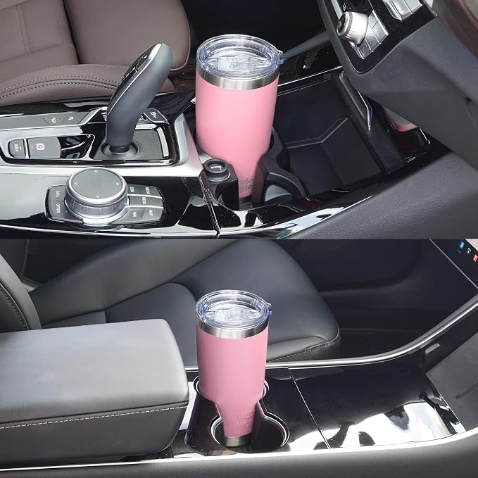 WETOWETO 20oz Tumbler, Stainless Steel Vacuum Insulated Water Coffee Tumbler Cup, Double Wall Powder Coated Spill-Proof Travel Mug Thermal Cup for Home Outdoor (Ice Pink, 1 Pack) - Image 6
