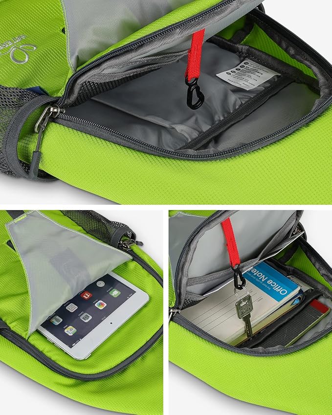 WATERFLY Crossbody Sling Backpack Sling Bag Travel Hiking Chest Bag Daypack - Image 4