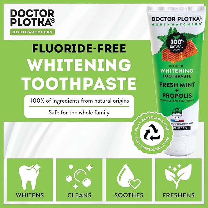 MOUTHWATCHERS Whitening Fluoride Free Naturally Sourced Toothpaste, 2 Tubes - Image 4
