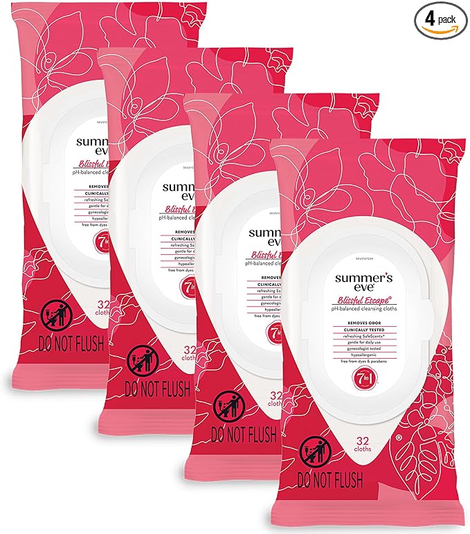 Summer's Eve Blissful Escape Feminine Wipes, Gentle pH-Balanced Formula Helps by SummersEve