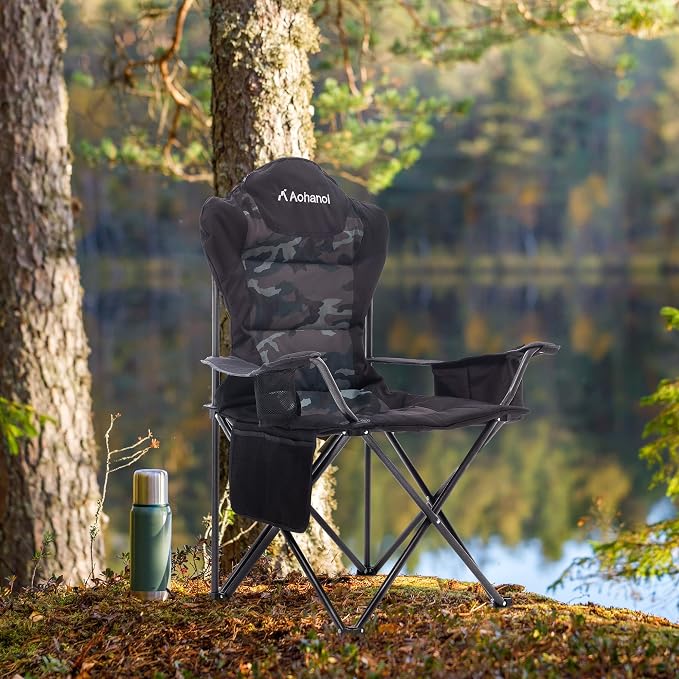 Camping Chairs for Heavy People, Folding Chairs for Outside Outdoor Folding - Image 2