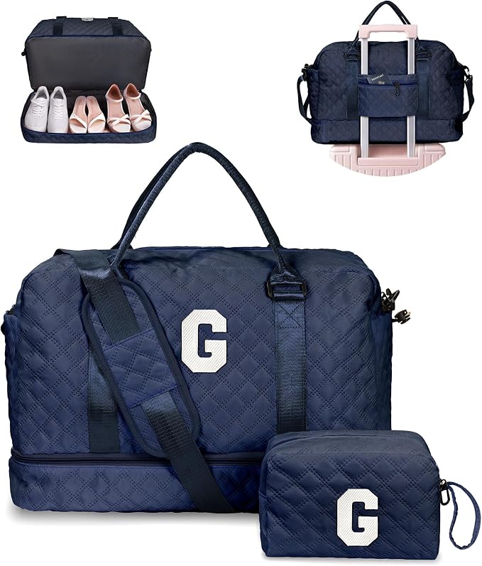 Gifts for Girls-Initial Duffle Bag by Vogewood