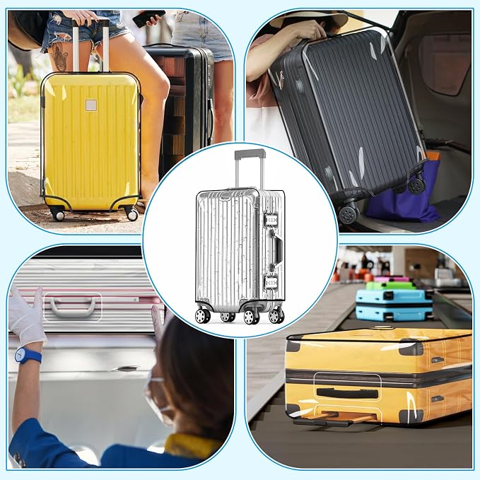 Yotako Clear PVC Suitcase Cover Protectors 24 Inch Luggage Cover - Image 7
