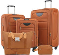 Merax Softside Luggage Set Softshell Lightweight 3 Piece Spinner Suitcase by Merax