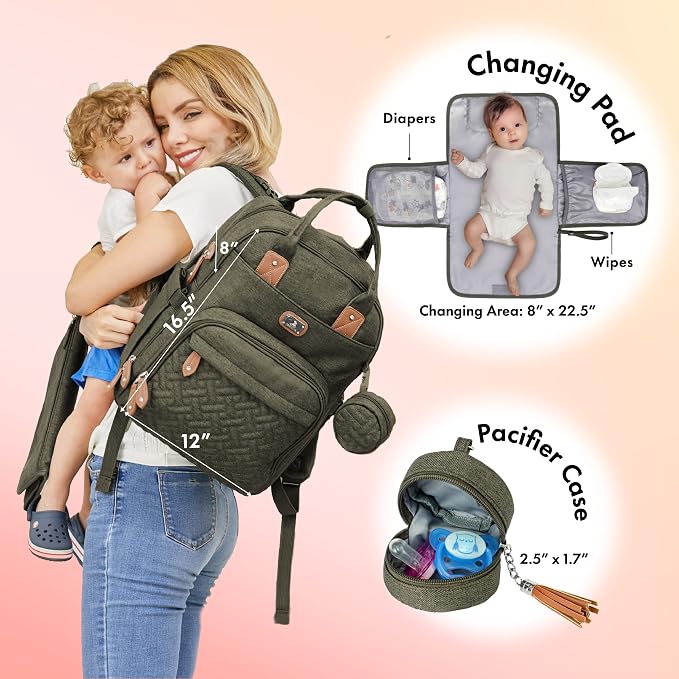 Dikaslon Diaper Bag Backpack - Image 2