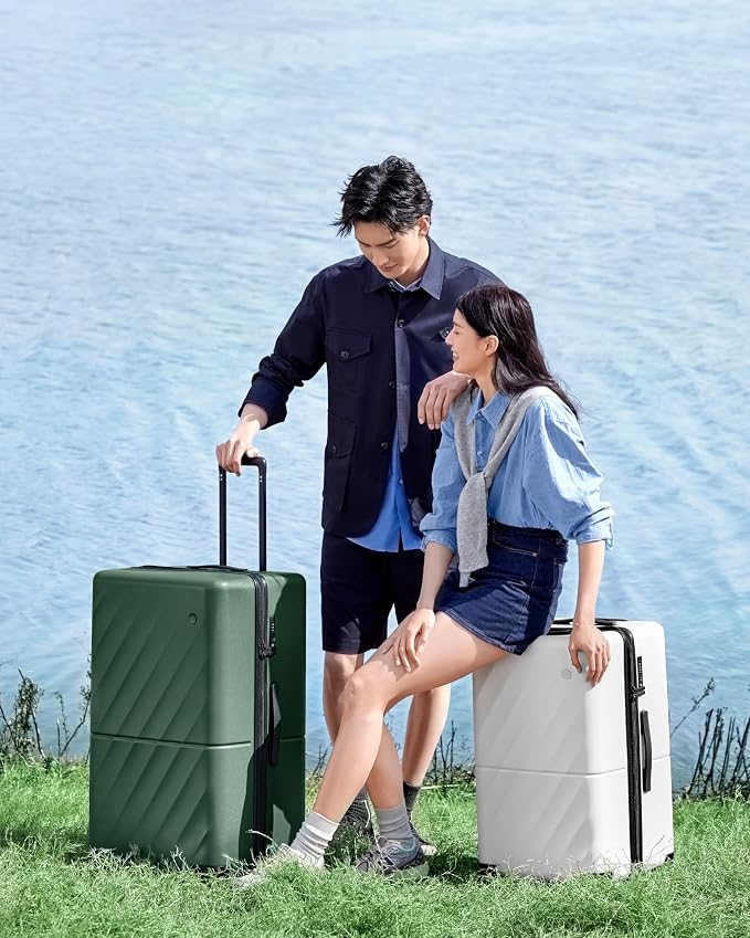 Trunk Luggage 24 Inch, Medium Checked Luggage - Image 9