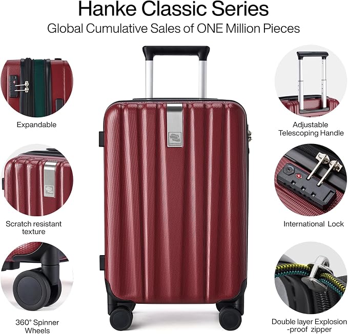 Hanke 29 Inch Expandable Checked Luggage Lightweight PC Hard Shell Luggage - Image 4