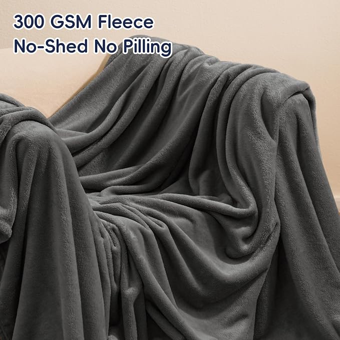 PHF Ultra Soft Fleece Blanket Twin Size, No Shed No Pilling Luxury Plush Cozy - Image 3
