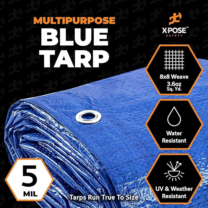 Better Blue Poly Tarp 6' x 8' - Image 2