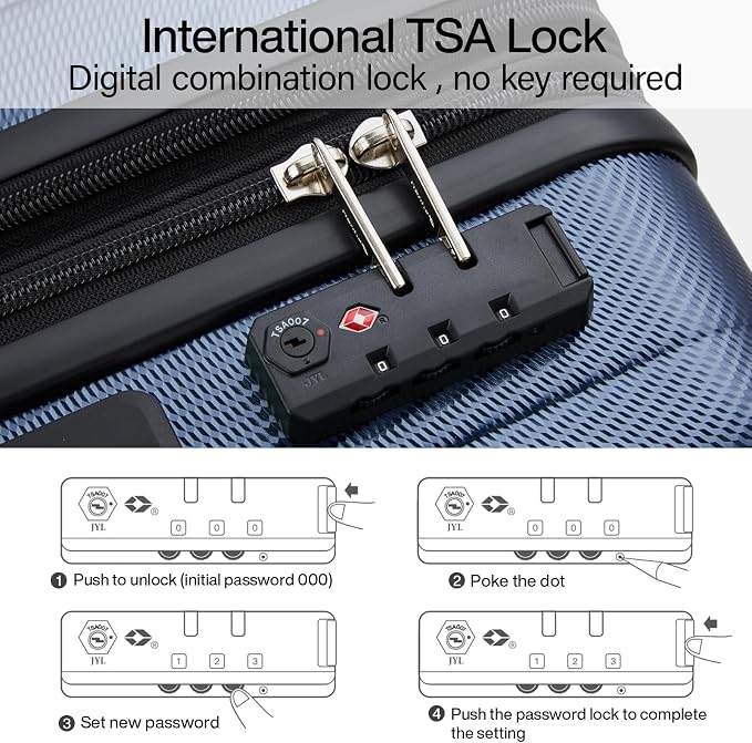 Hanke 29 Inch Expandable Checked Luggage Lightweight PC Hard Shell Luggage - Image 6