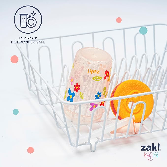 Zak Designs St. Jude Kelso Toddler Tumblers For Travel or At Home, 15oz 2-Pack Durable Plastic Sippy Cups With Leak-Proof Design is Perfect For Kids (Space and Smiles) - Image 6
