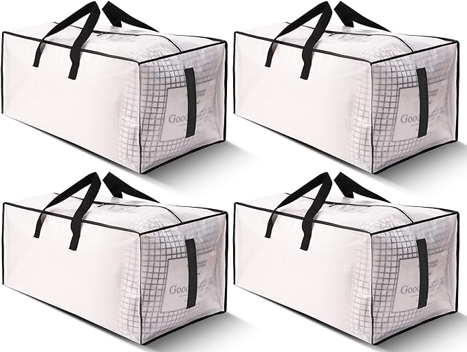 4 Pack Large Strong Moving Bags by HOMESURE