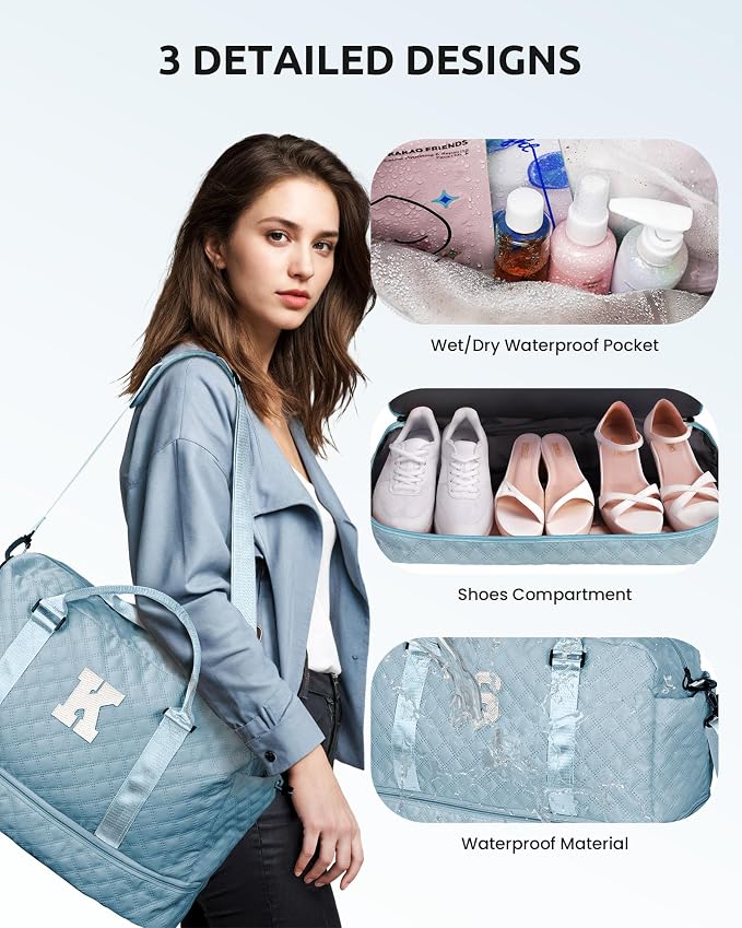Gifts for Granddaughter-Initial Duffle Bag - Image 7
