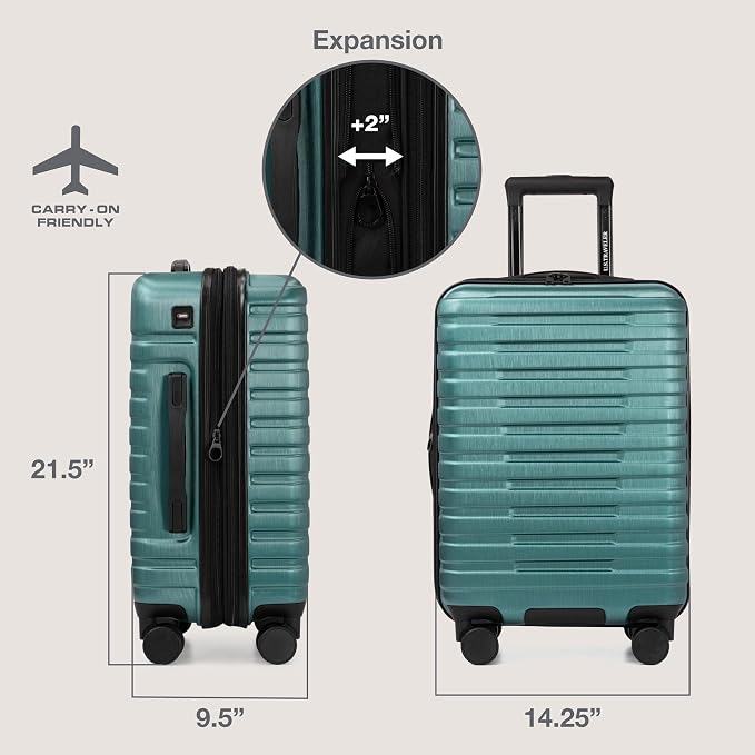 U.S. Traveler Boren Polycarbonate Hardside Rugged Travel Suitcase Luggage - Image 7
