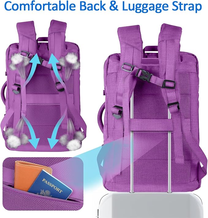 50L Carry On Backpack, Extra Large Laptop Backpack, Travel Backpack - Image 3
