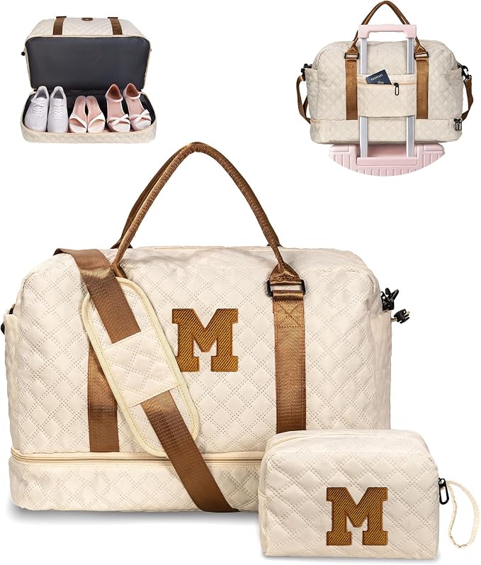 Gifts for Daughter-Initial Duffle Bag by Vogewood