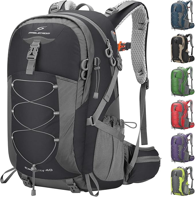 Maelstrom Hiking Backpack, Camping Backpack, 40L Waterproof Hiking Daypack by Maelstrom