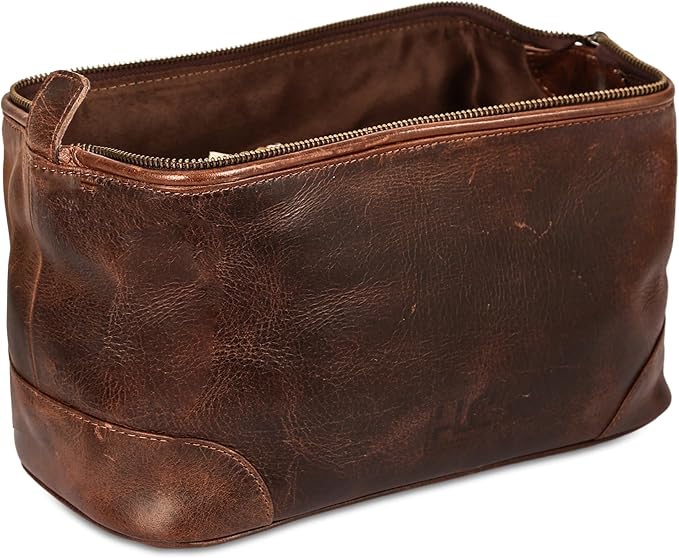 HLC Leather Toiletry Bag for Men - Image 2