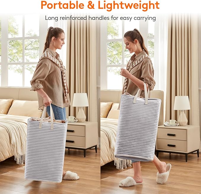 Lifewit 2 Pack Laundry Hamper Large Collapsible Laundry Baskets, Freestanding - Image 5