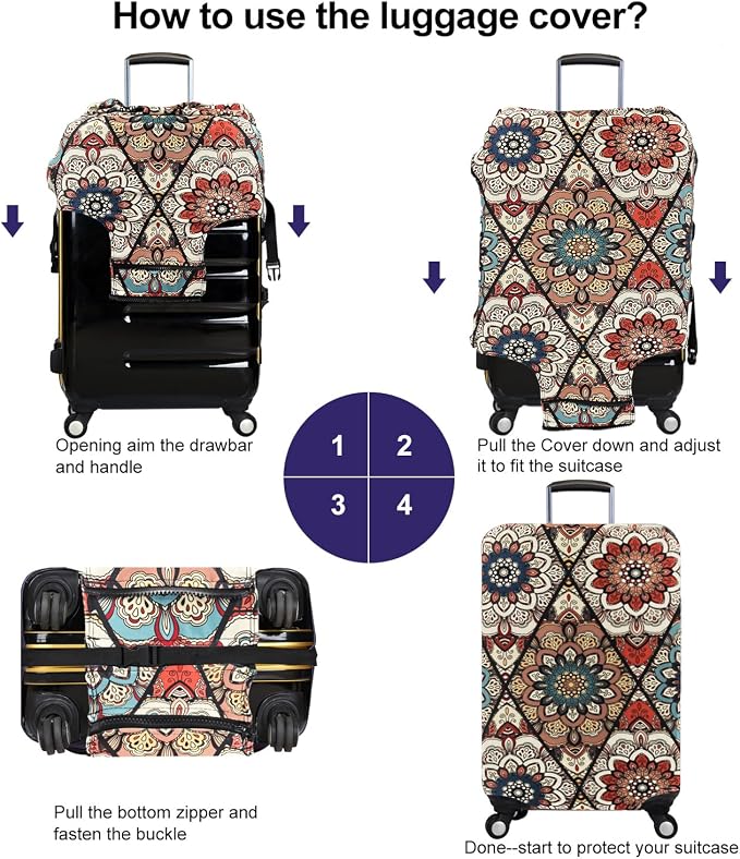 7-Mi Travel Trolley Case Cover Protector Suitcase Cover 19"-20" Trolley case - Image 3