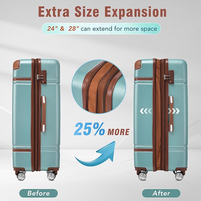 Merax Suitcase Set 24 inches Expandable Luggage - Image 7