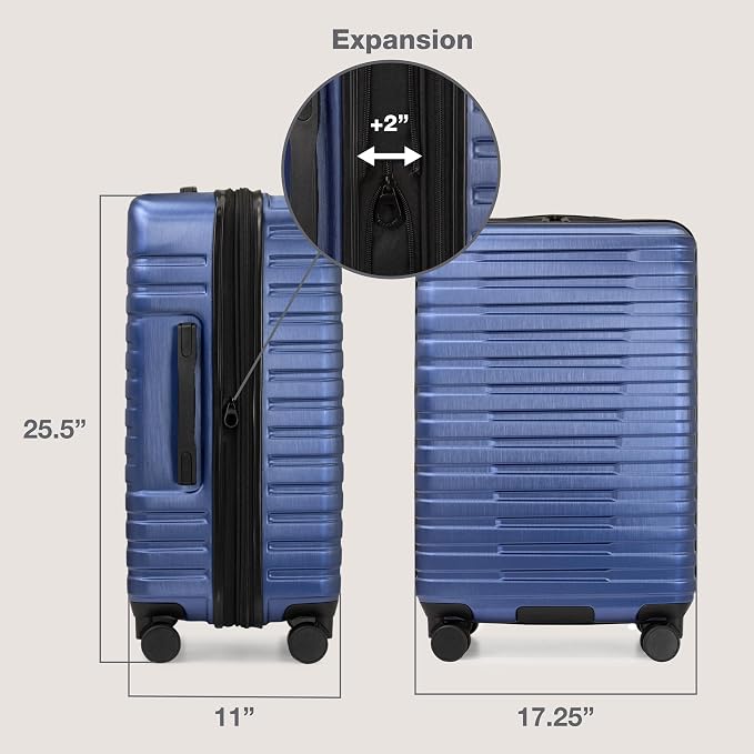 U.S. Traveler Boren Polycarbonate Hardside Rugged Travel Suitcase Luggage - Image 6