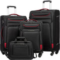 Coolife Luggage 4 Piece Set Suitcase TSA Lock Spinner Softshell lightweight by COOLIFE