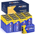 PKCELL 9V Battery Carbon Zinc for Smoke Detectors 6F22 Battery, 10-Year Shelf by Pkcell