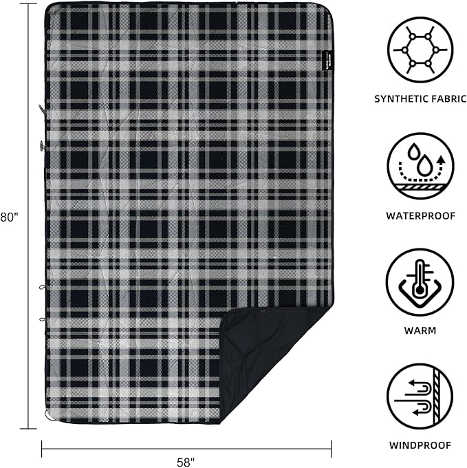 Outdoor Waterproof Blanket, Foldable Fleece Stadium Blanket - Image 3