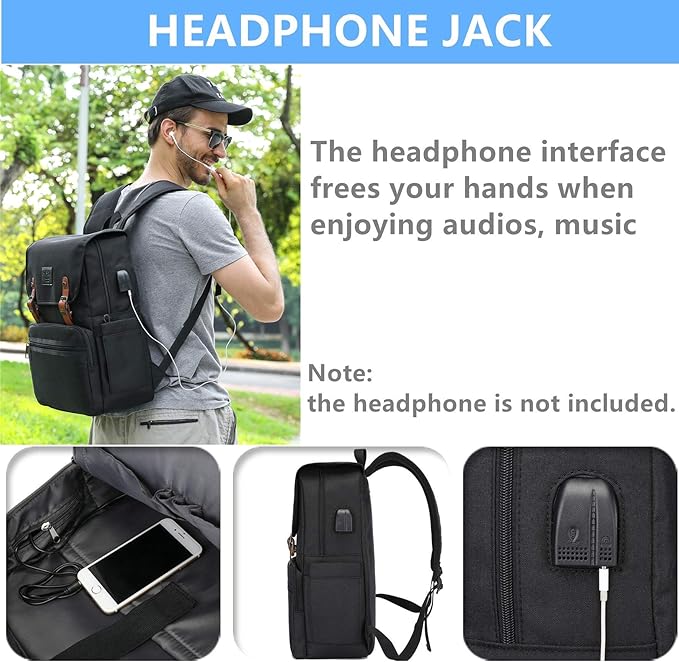 HFSX Laptop Backpack Men Women Vintage Backpack Bookbag College Backpacks - Image 4