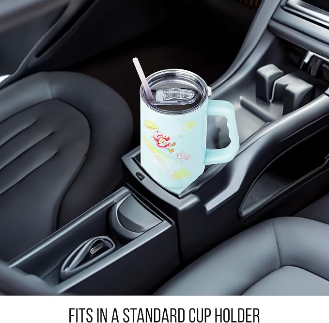 Silver Buffalo Strawberry Shortcake and Custard Stainless Steel Tumbler with Handle, Fits in Standard Cup Holder, 40 Ounces (Pack of 12) - Image 6