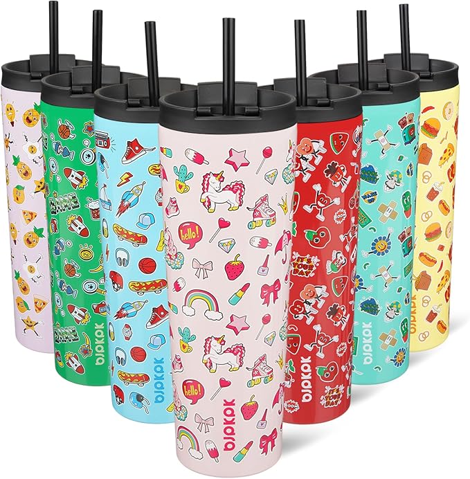 BJPKPK 30oz Insulated Tumbler With lid And Straw Stainless Steel Tumblers Travel Coffee Mug Reusable Thermal Cup,Unicorns by BJPKPK