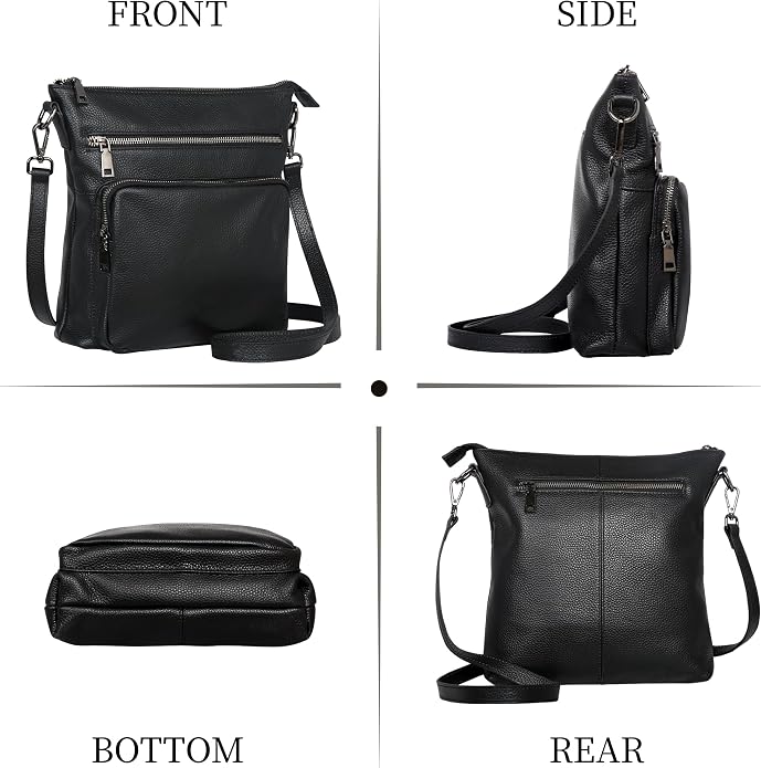 HESHE Crossbody Bags for Women Leather Handbags Designer Shoulder Purse - Image 4
