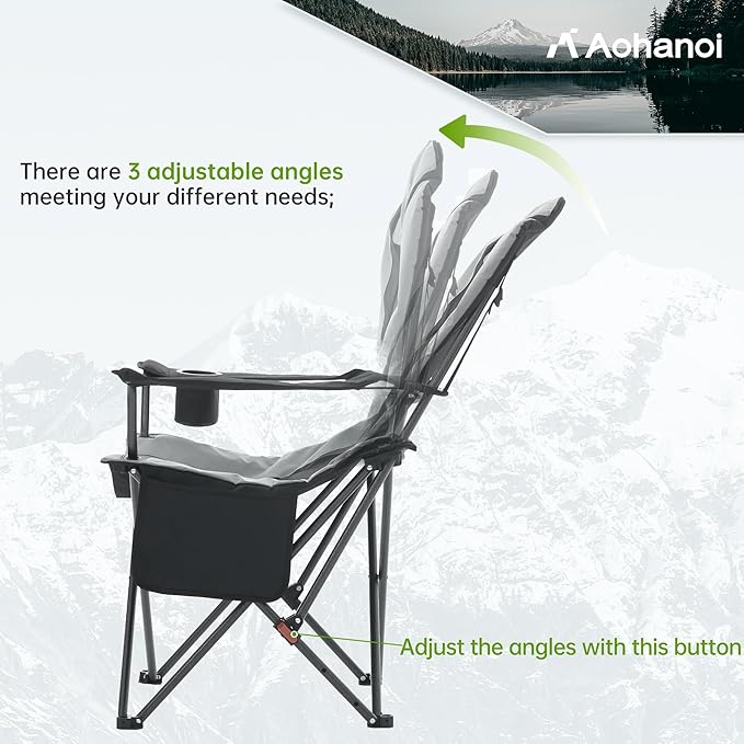 Camping Chairs, Portable 2 Pack Camp Chairs - Image 4