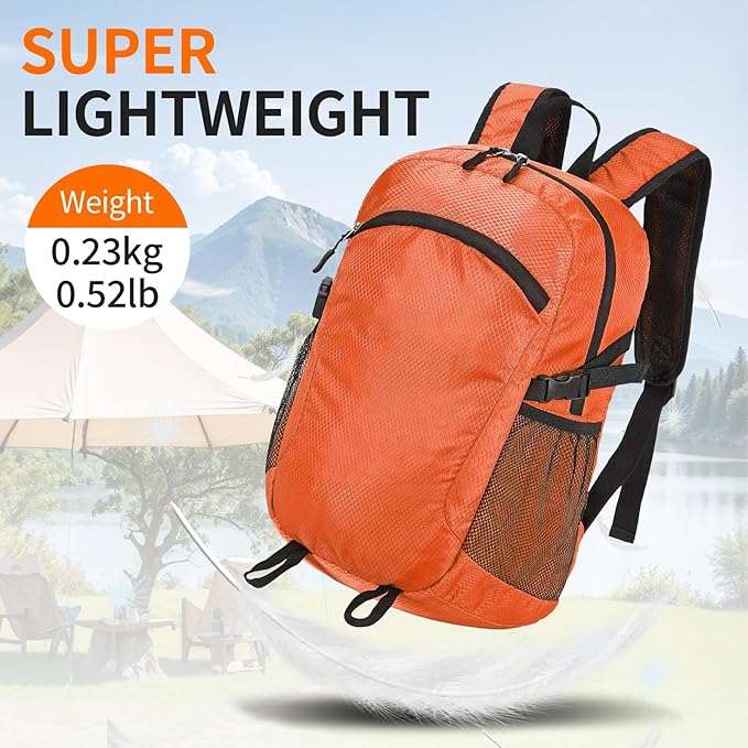 Small Hiking Daypack, 15L Water-Resistant Hiking Backpack Packable Lightweight - Image 7