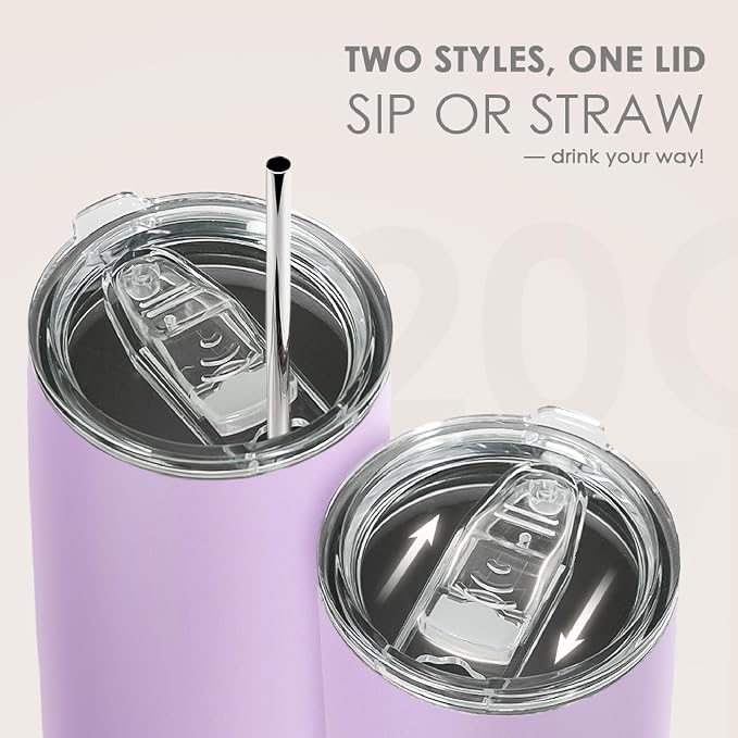 SANDJEST Purple Tumbler 20oz Stainless Steel Double Wall Vacuum Insulated, Travel Coffee Cup, Gifts for Men Women Birthday Christmas - Image 5