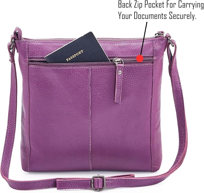 Small Soft Genuine Leather Crossbody Purse Women’s Sling Crossover Shoulder - Image 4