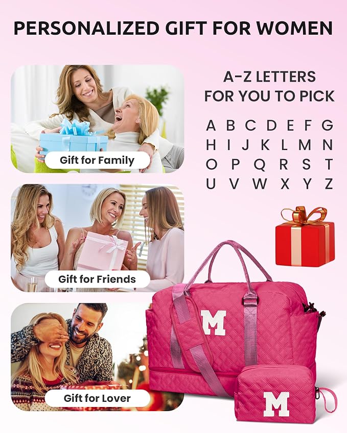 College Graduation Gifts, Birthday Gift-Initial Travel Bag - Image 2