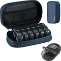 Serfeymi Weekly Travel Pill Organizer 2 Times A Day AM PM Upgraded Black Pill by Serfeymi