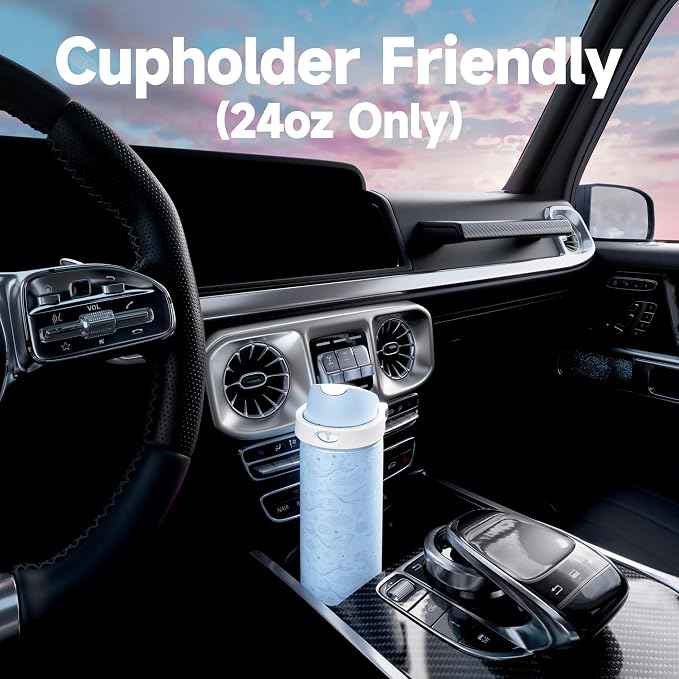 24 oz Insulated Water Bottle with Straw: Meoky Stainless Steel Metal Water Bottle with 2-in-1 Lid - Leak Proof, Cold for 24 Hours, Fits in Car Cup Holder, BPA-Free for Gym Travel Sports, Blue Whale - Image 6
