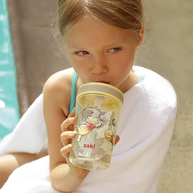 Zak Designs Disney Winnie the Pooh Kelso Toddler Cups For Travel or At Home, 15oz 2-Pack Durable Plastic Sippy Cups With Leak-Proof Design is Perfect For Kids (Winnie the Pooh & Friends) - Image 3