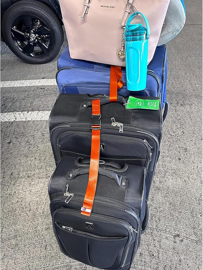 4Pack Luggage Straps for Suitcases, Travel Connector for Carry On Bag, Add Bag - Image 7