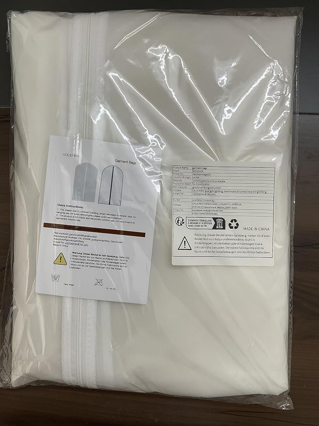 Garment Bags for Hanging Clothes 24''X48'' Suit Bags for Closet Storage Plastic - Image 8