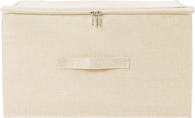 ANMINY 2PCS Storage Bins with Zipper Lids 51.9 Qt Lidded Fabric Storage Boxes - Image 7