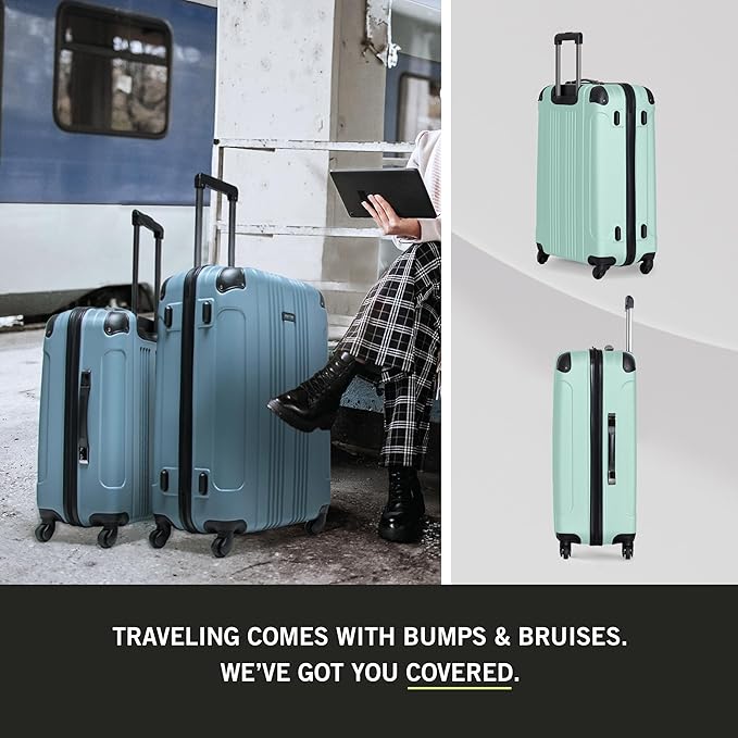 Kenneth Cole REACTION Out of Bounds, Mint Blue, 20-Inch Carry On - Image 3